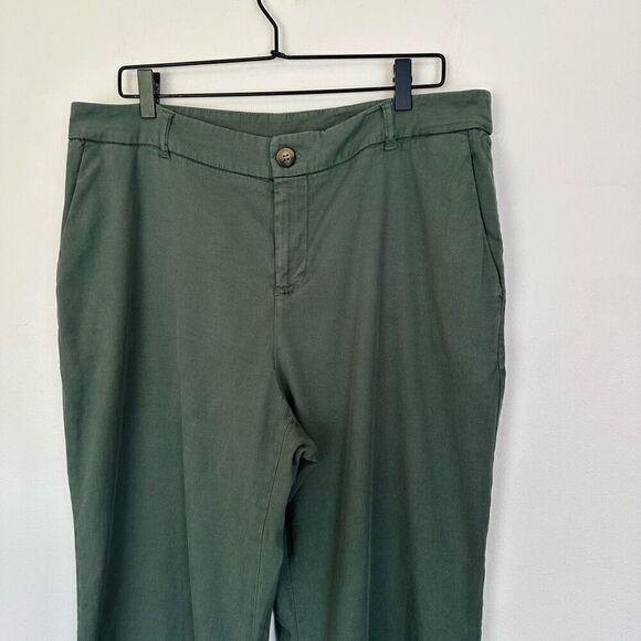 Summersalt Women’s Olive Green The Easy High-Waisted Flare Pant Twill Tencel Fab - Picture 7 of 13